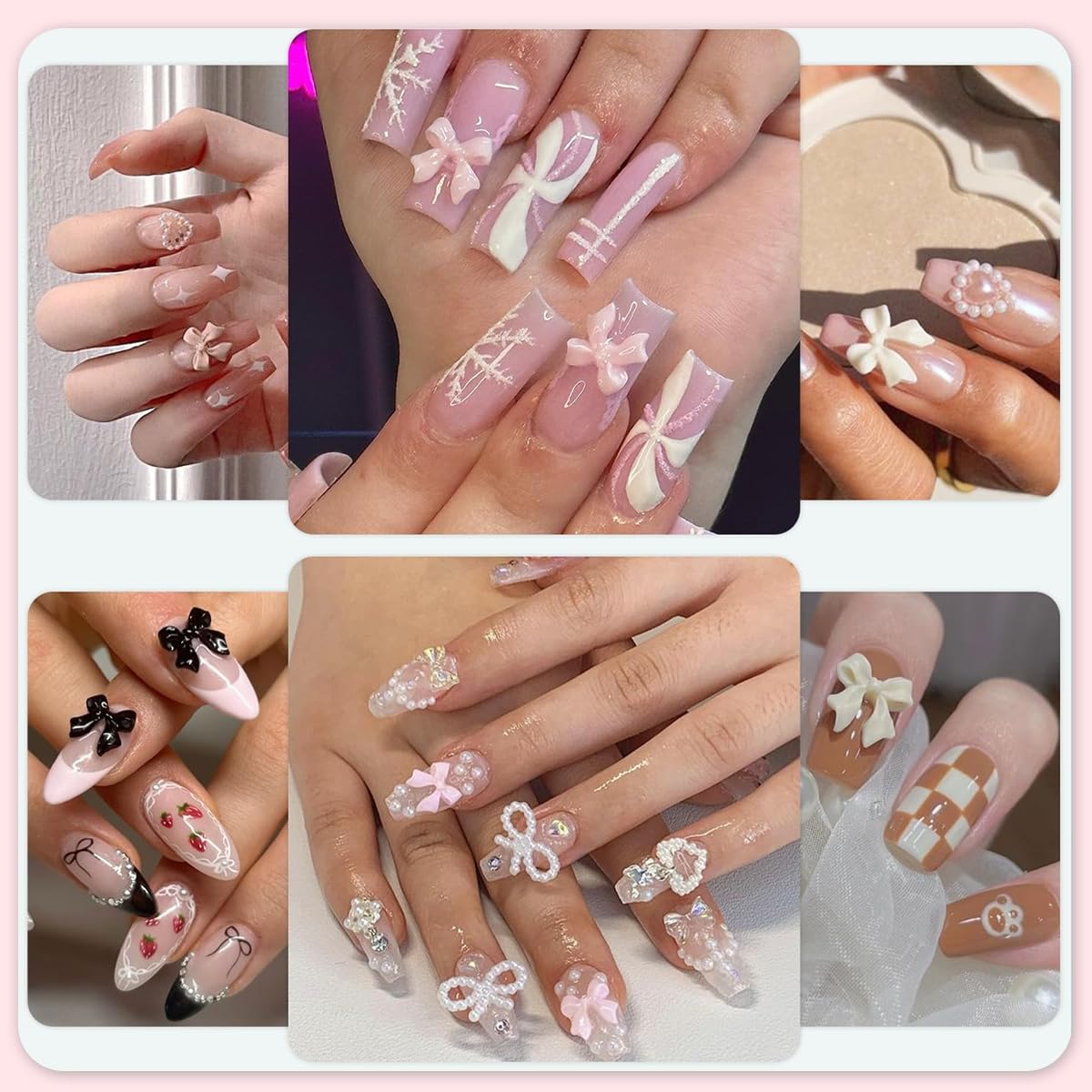 MAYCREATE 3D Nail Charms Set for Ocean Theme Designs with Metal Alloy Pearls | 2PCS