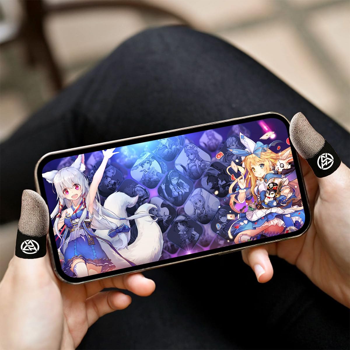 ZORBES Gaming Finger Sleeves for Mobile Game Control featuring Silver Fiber Sensitivity | 12PCS Pack