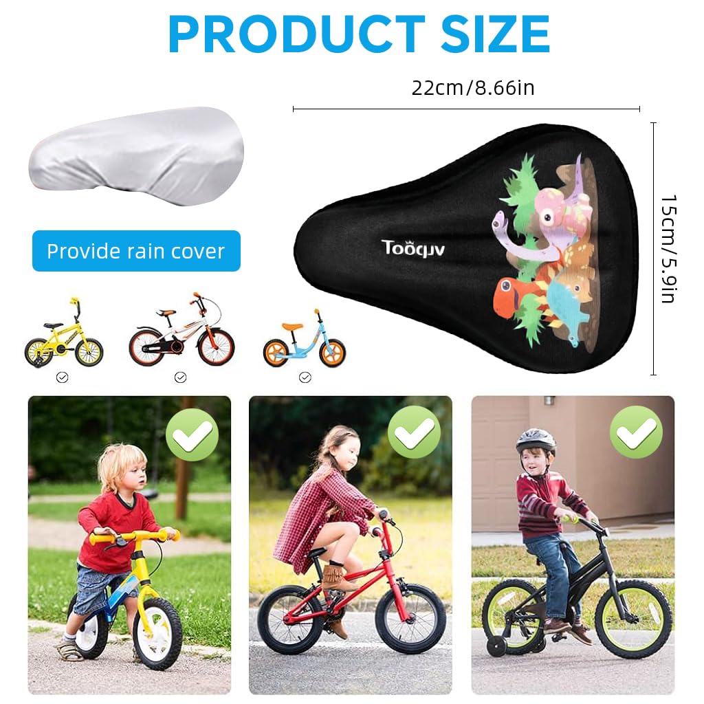 Proberos Kids Bike Saddle Cushion with Gel Memory Foam and Shock Absorption | Pink