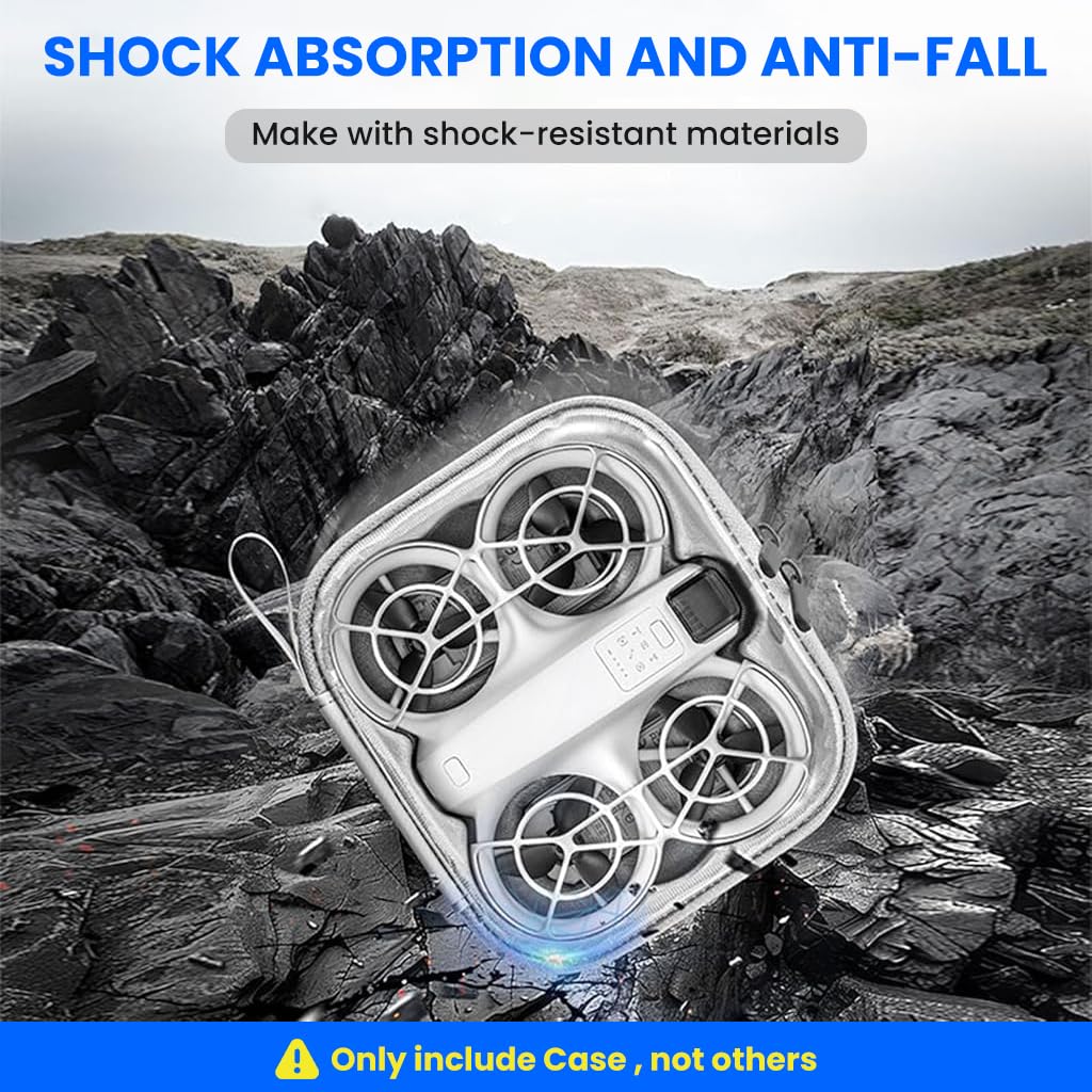 ZORBES Drone Storage Bag for DJI Neo with Clear Waterproof Anti Scratch Shell | Travel Carry Case