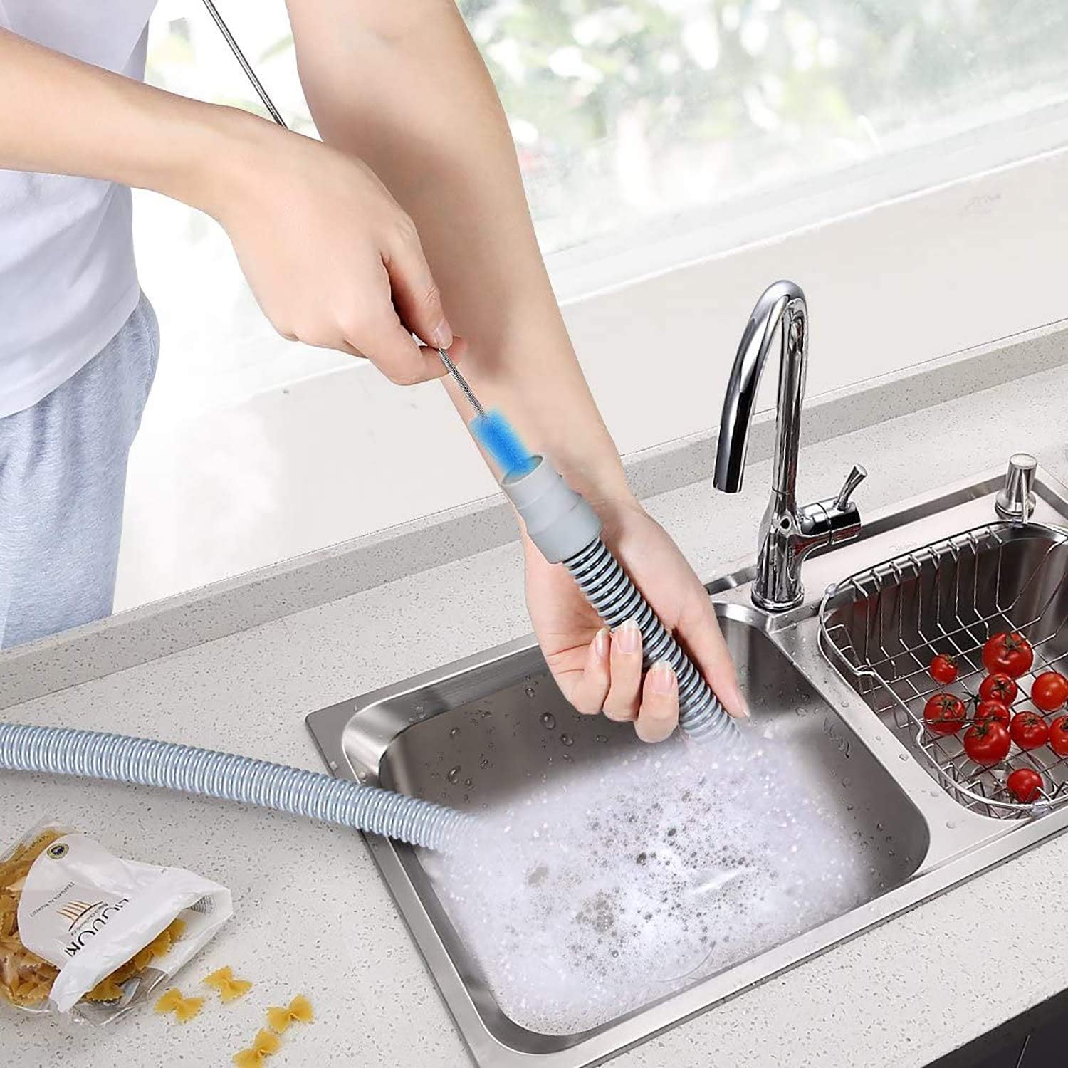 Serplex CPAP Tube Cleaning Brush with 6.5ft Flexible Stainless Steel Wire and 7in Spiral Brush | 2 Pcs