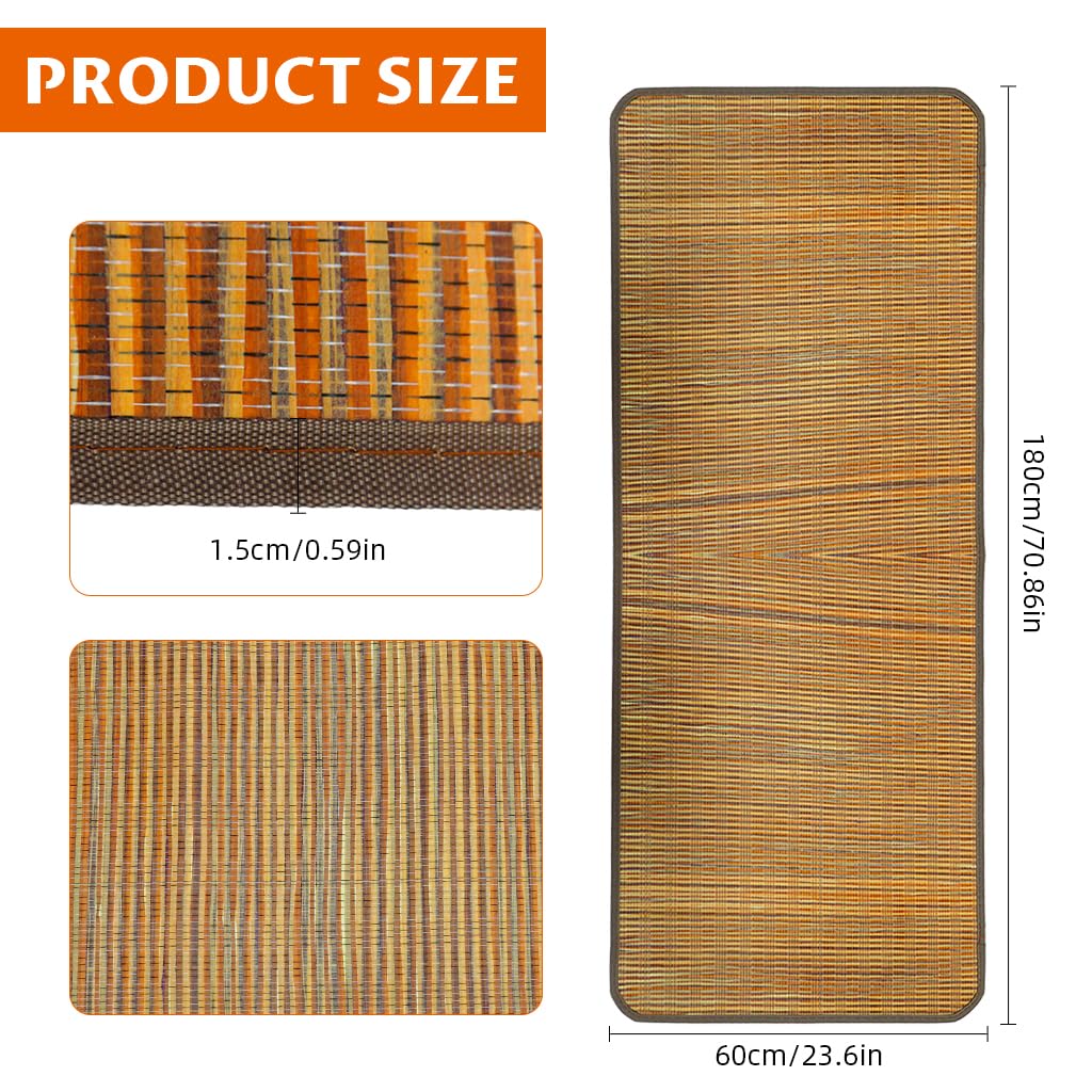 HASTHIP Sleeping Mats for Home featuring Dual Sided Cooling Design with Bamboo Fiber 0.6x1.8m