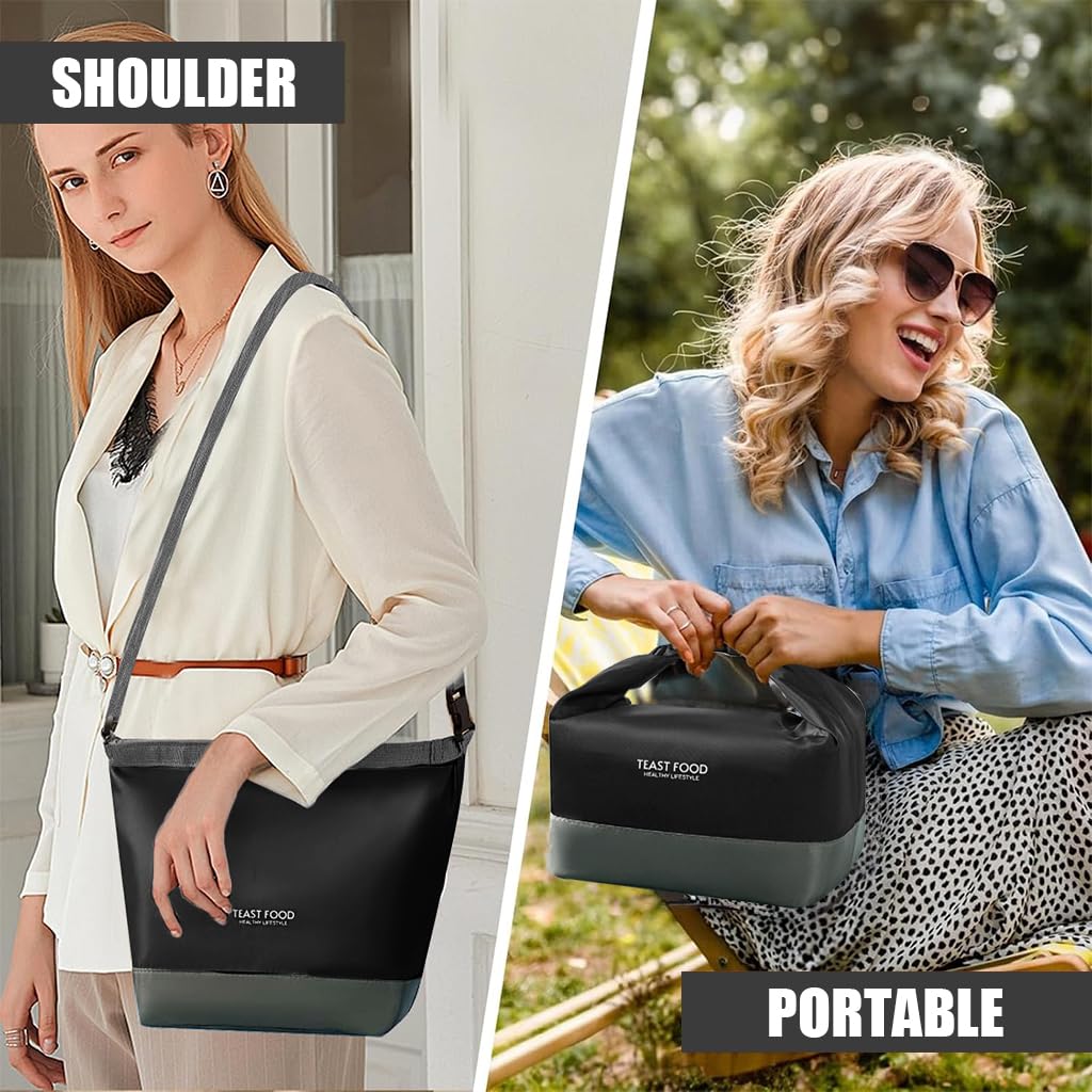 HASTHIP Lunch Bag for Work and Travel with Quick Release Buckle Handle 20x15x28cm | Waterproof Oxford Cloth Thermal Cooler