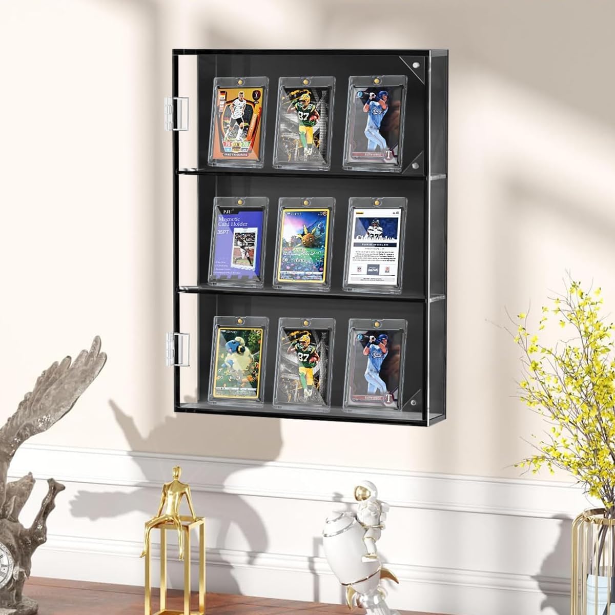 PATPAT Magnetic Game Card Holder for Trading Cards featuring 10pcs 6.3x8.8cm Acrylic Display Cases