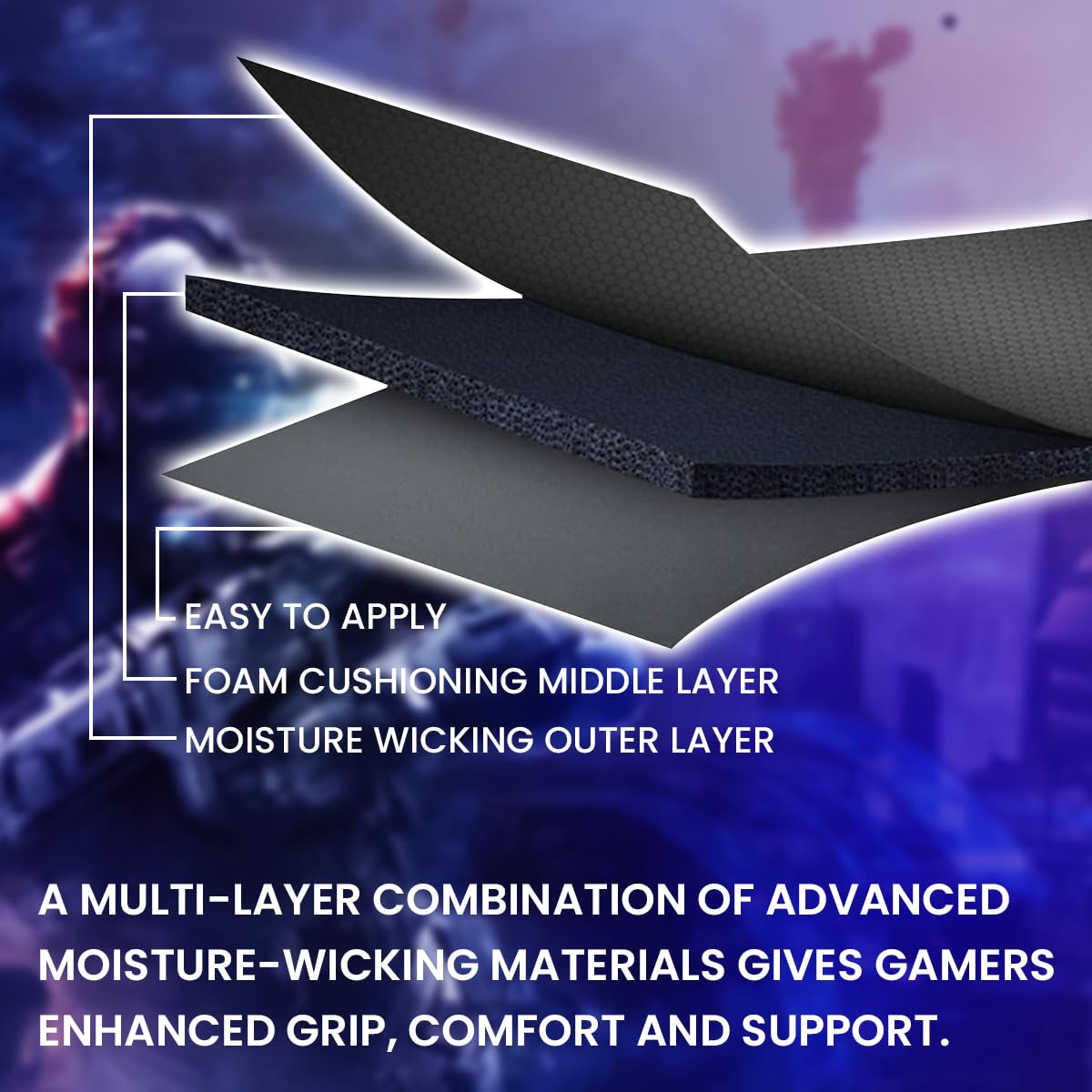 ZORBES Game Controller Grip Covers for PS5 featuring Self Adhesive Silicone for Anti Slip Control