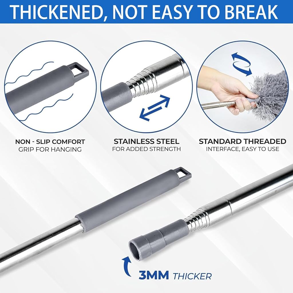 Supvox® Microfibre Feather Duster Bendable Washable Long Duster