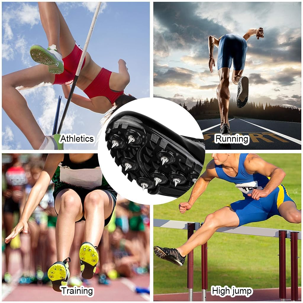 HASTHIP track spikes for running and field shoes featuring spike wrench with 20pcs 1/4in stainless steel studs | ideal for athletes