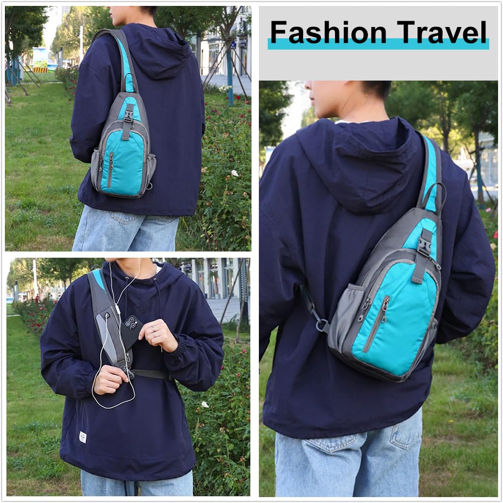 GUSTAVE Chest Bag for Men with Multi Pocket Design and Breathable Strap | 19x11x38cm Waterproof Sling for Hiking and Travel