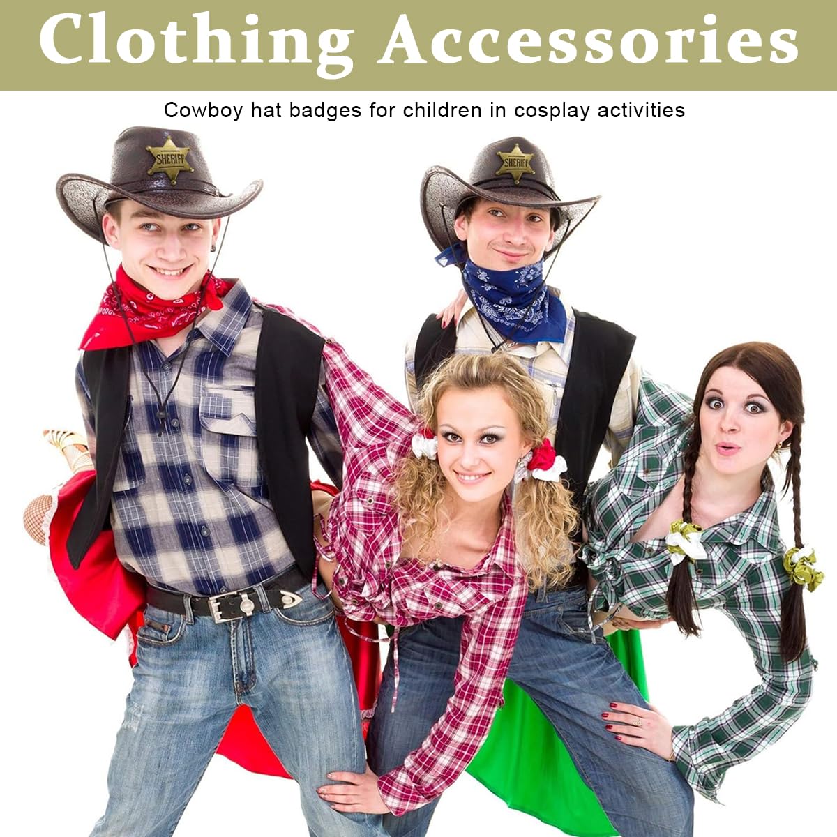 SANNIDHI Star Badge Lapel Pin for Cowboy Hat and Costume Parties | 2.6in Zinc Alloy Brooch