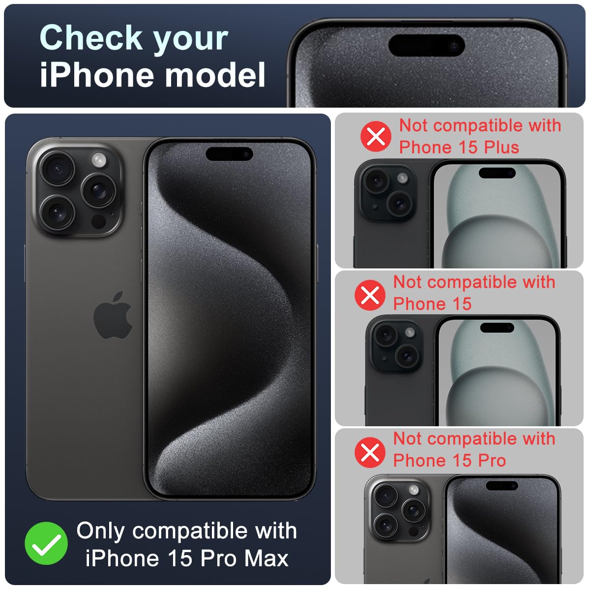 ZEITEL Tempered Glass Screen Guards for iPhone 15 Pro Max with 9H Hardness & Frame | 2 Pack