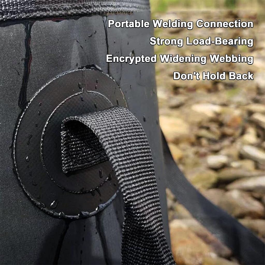 Proberos Collapsible Bucket for Camping and Fishing featuring Dual Handles | 20L PVC Foldable Pail