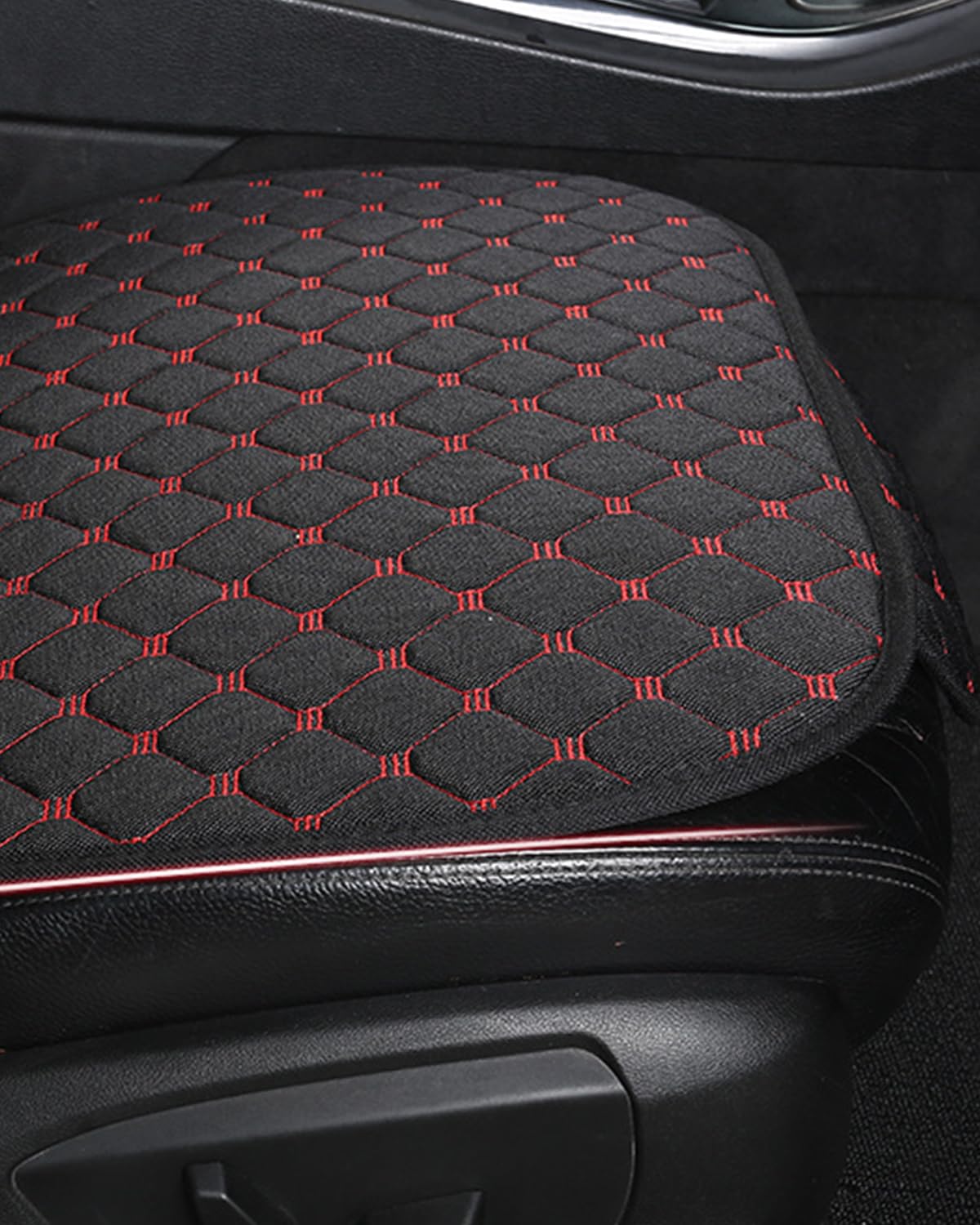 STHIRA® 3Pcs Car Seat Covers Linen Breathable Front Seat Cushion Mat Fashion Car Seat Cover with Storage Pouch Long Rear Seat Cover Anti-Slip Car Seat Cover Anti-Scratches Car Seat Protector Liner