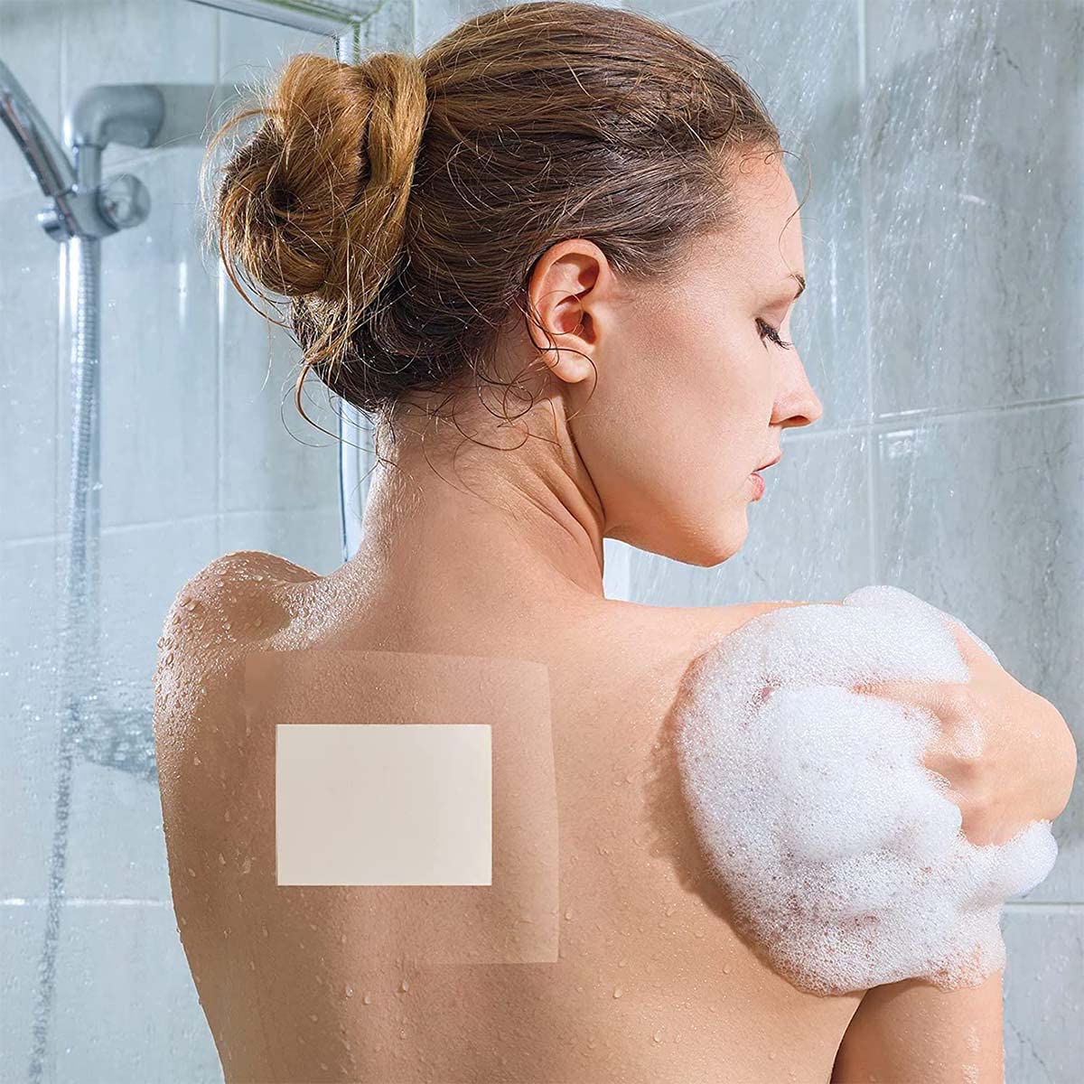 HANNEA Transparent Adhesive Bandage Dressing for Wound and Tattoo Care 50PCS 4.7x4.7Inch featuring Cuttable Traceless PU Film | Waterproof Protection for Skin and Pets