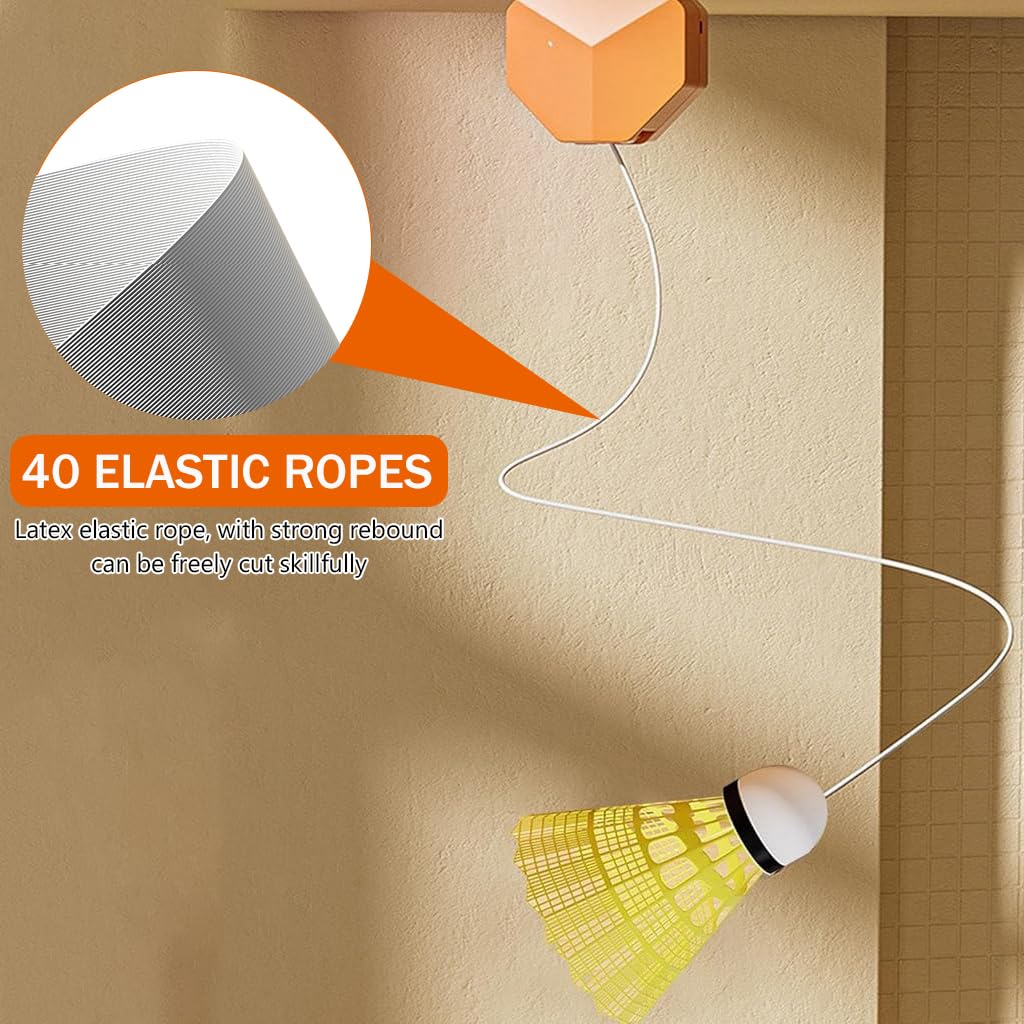 Proberos Badminton Rebound Trainer Set for Solo Practice with Remote Control and 3 Shuttles