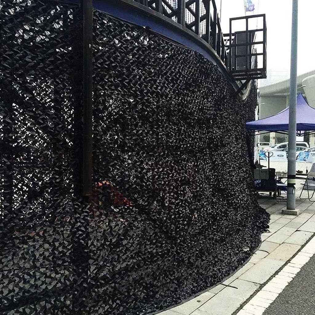 Optifit Camo Netting for Hunting and Outdoor Concealment featuring 1.5×3 m Size & Breathable Polyester Black Cover