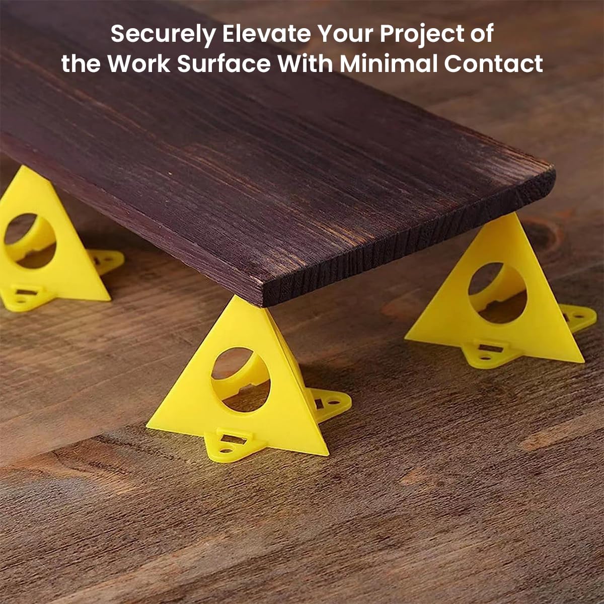 Serplex Paint Pyramid Stands for Canvas and Cabinet Painting 20pcs with Non Slip Base | Stackable Plastic Risers for Crafting