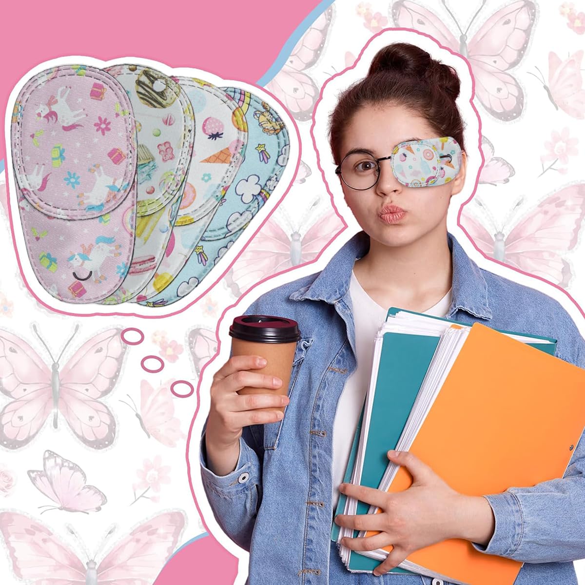 HANNEA Single Lens Cover for Kids with Slide In Removable Design and Soft Fabric | 8 Pcs