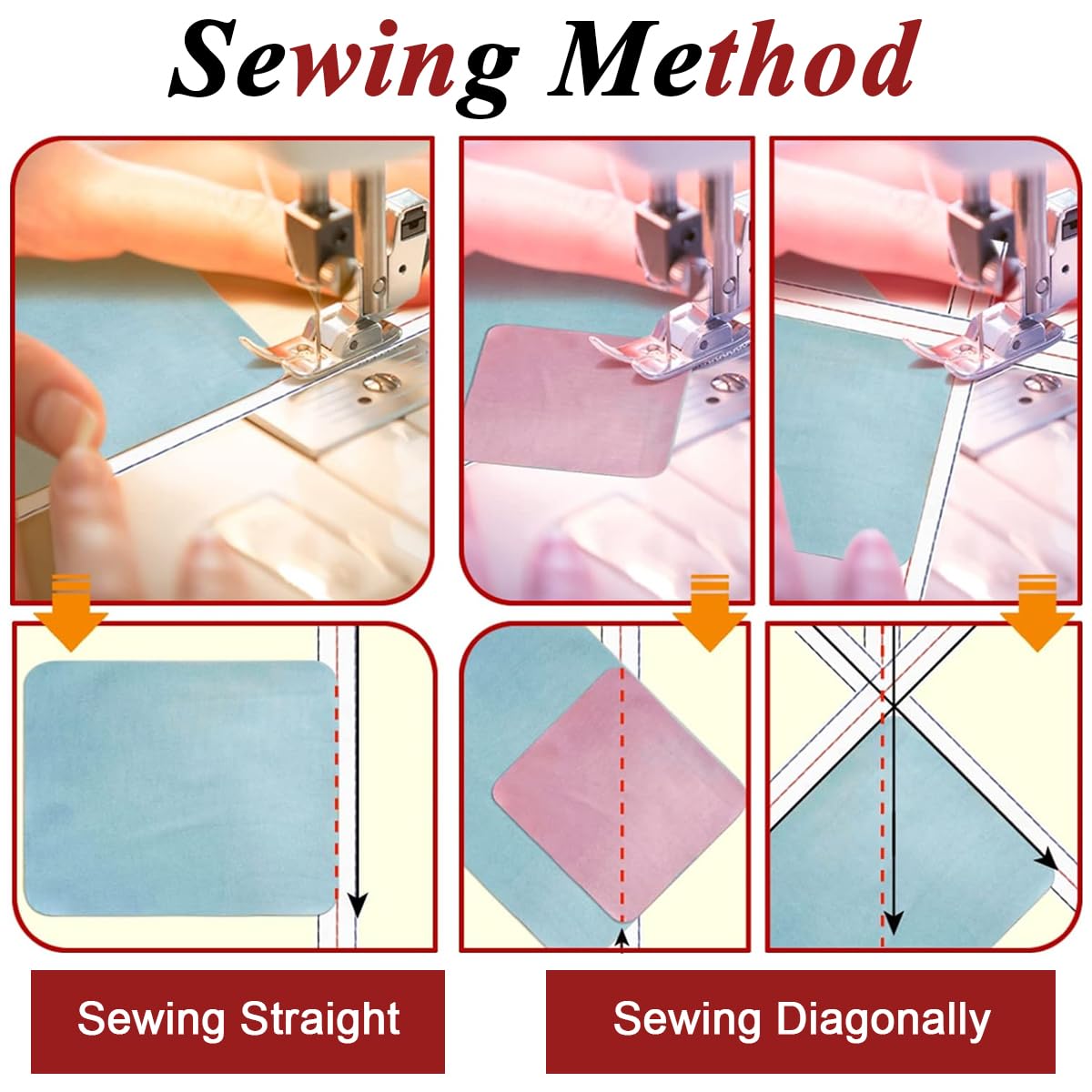 HASTHIP Diagonal Seam Tape for Sewing with 1/4 Inch Guide Line 10 Yard Roll | Easy Removal