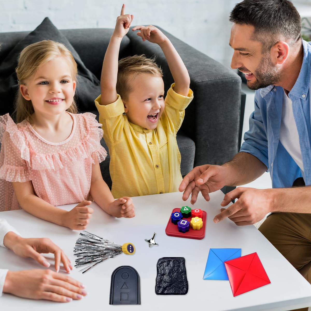 PATPAT Gonggi Korean Game Set for Family Fun featuring Tossing Stones and Tile Flipping | Traditional Korean Toys Collection