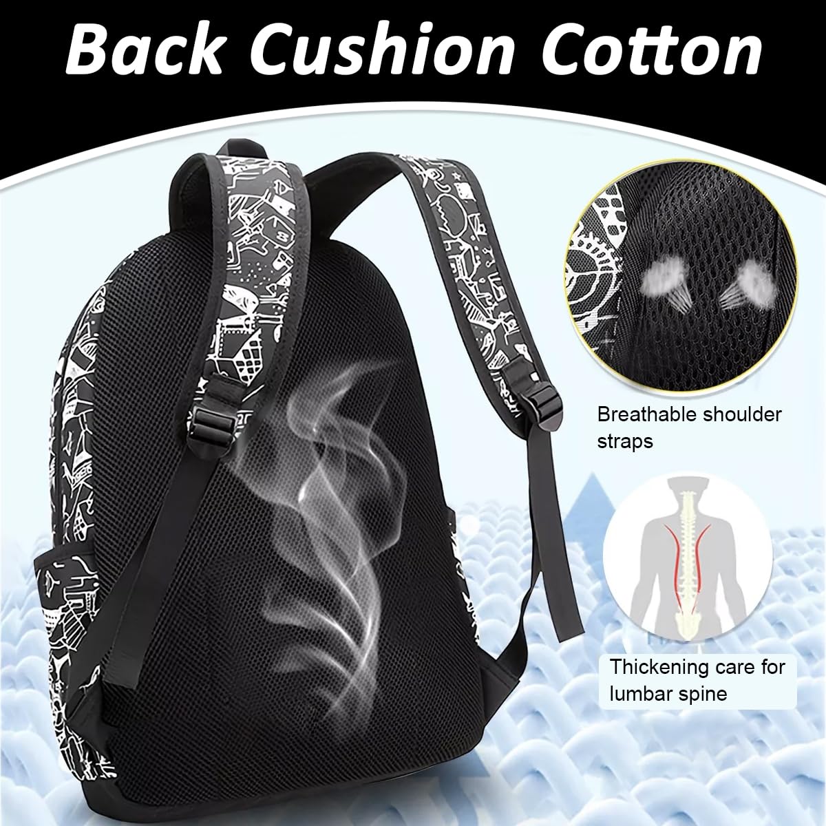 GUSTAVE Backpack for College and Travel with 16-Inch Capacity and Dual Carry Options | Black Nylon