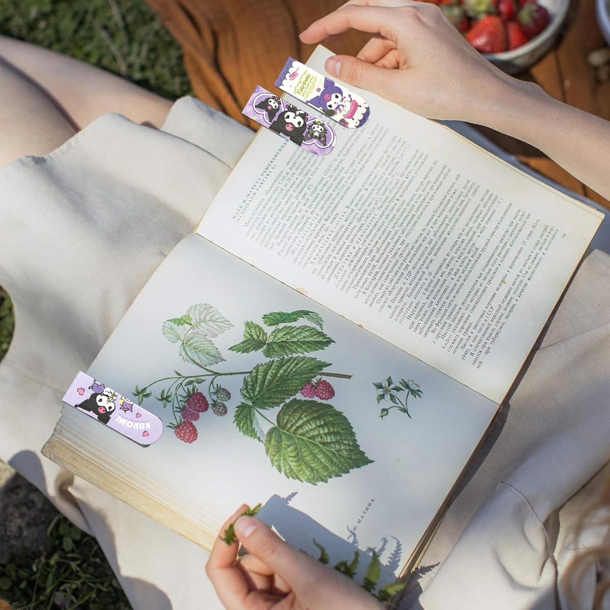 Climberty Magnetic Bookmarks 6 Pcs for Reading with Strong Grip and Tear Resistant Design | Cute Kuromi Gift for Students