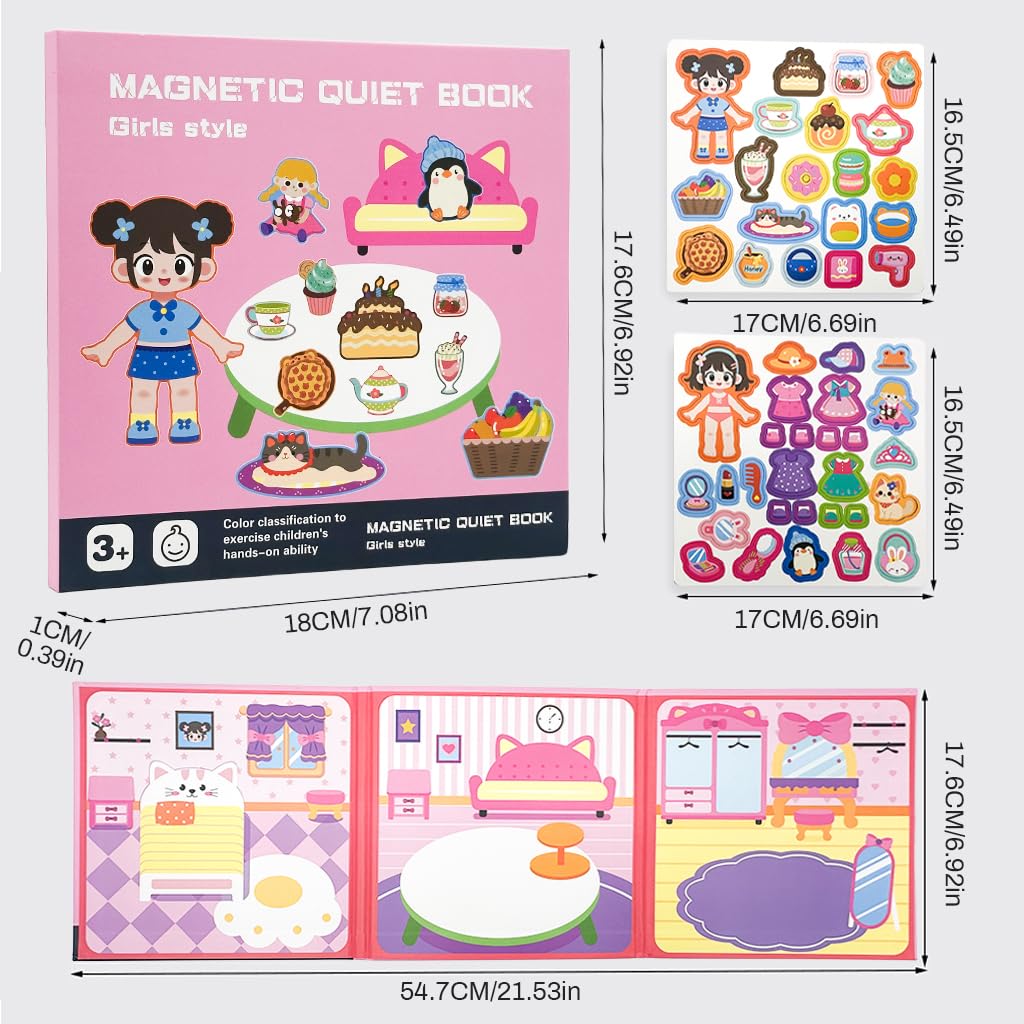 PATPAT Magnetic Scene Board for Creative Play with Wooden Pieces | Educational Toy for Kids 3–6