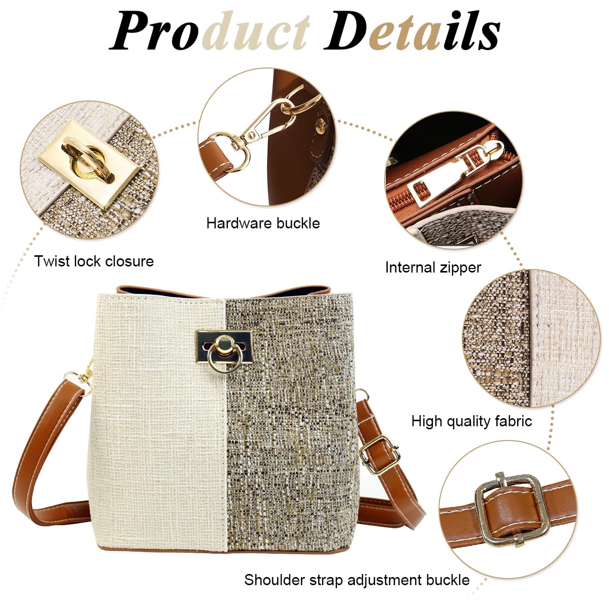 PALAY Tote Bag for Women 20.5x10x20.5 cm with Patchwork Design and Detachable Strap | PU Leather Shoulder Satchel