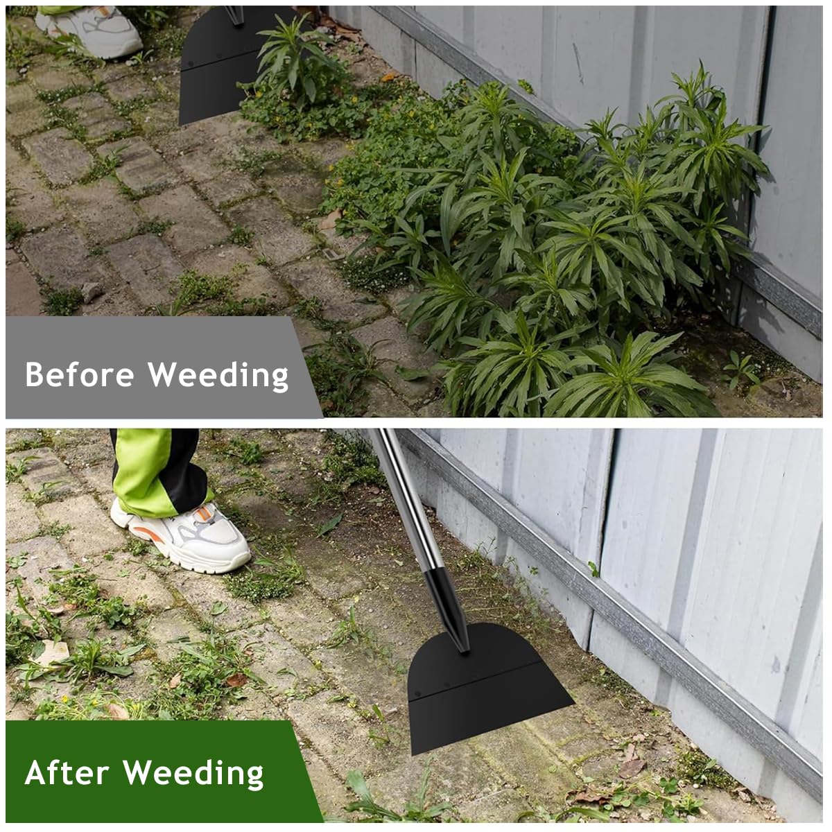 HASTHIP Garden Flat Head Shovel - Garden Weed Spade Shovel - 140CM Garden Cleaning Shovel - Steel Shovel for Gardening with Long Handle - Outdoor Garden Floor Scraper - Gardening Weed Remover Tool