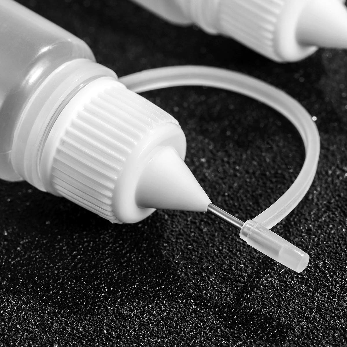 ZIBUYU Precision Tip Applicator Bottles 10 Pcs 10ml for DIY Crafts with Needle Cap | Accurate Glue and Ink Dispensing