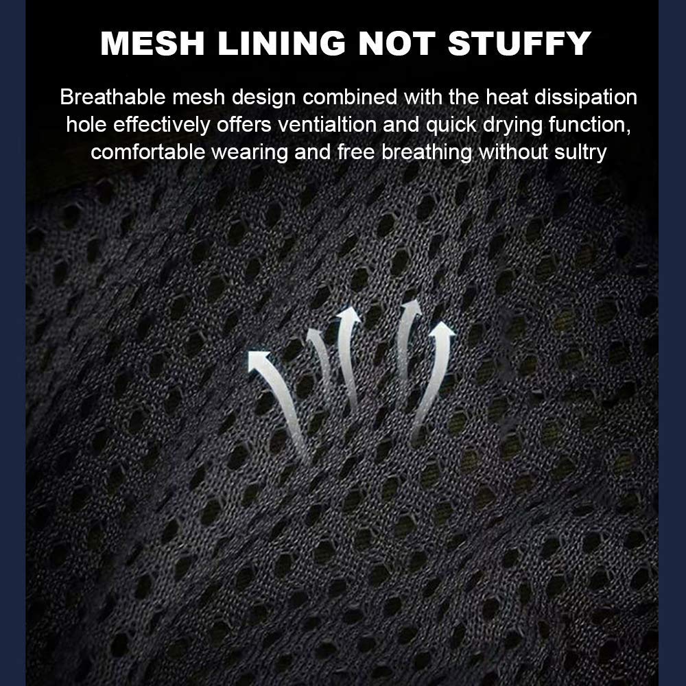 GUSTAVE Sun Hat for Men with Mesh Vent and Adjustable Drawstring 56–60 cm | Black Outdoor Cap