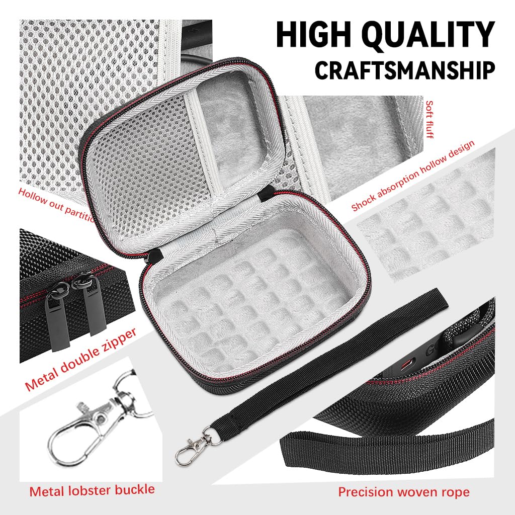ZORBES Carrying Case for JBL GO 4 Bluetooth Speaker with EVA Hard Shell and Hand Strap | Waterproof Travel Protection