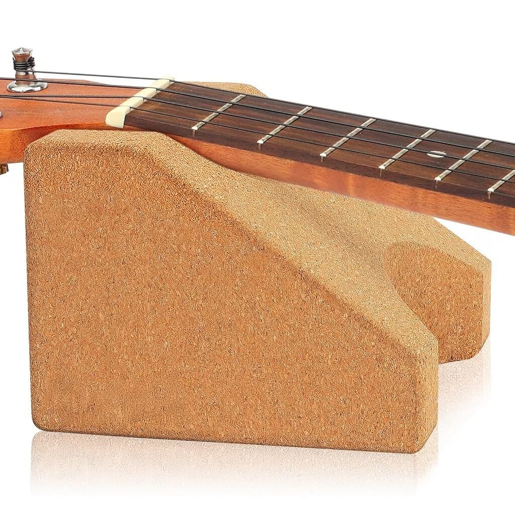 HASTHIP Cork Guitar Neck Rest Stand for Guitar Maintenance with Non Slip Base | Ergonomic Support
