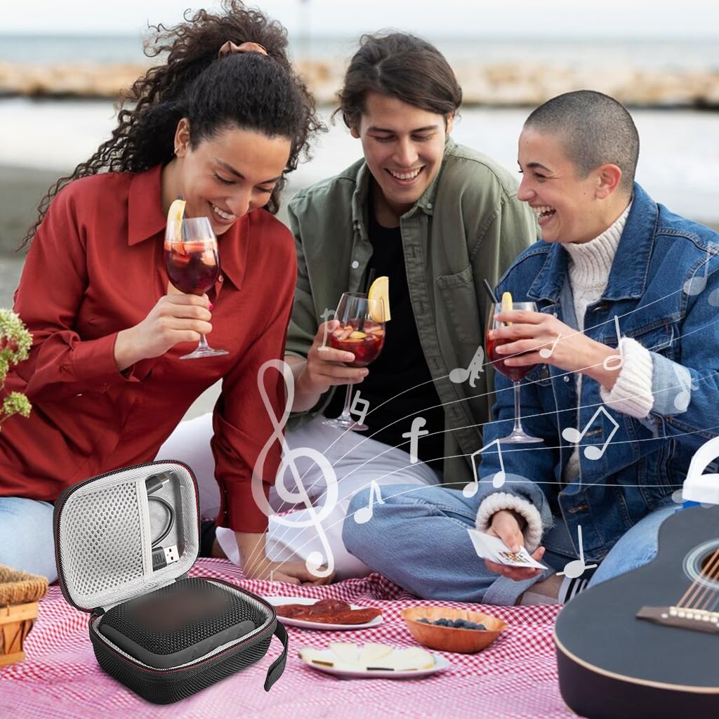 ZORBES Carrying Case for JBL GO 4 Bluetooth Speaker with EVA Hard Shell and Hand Strap | Waterproof Travel Protection
