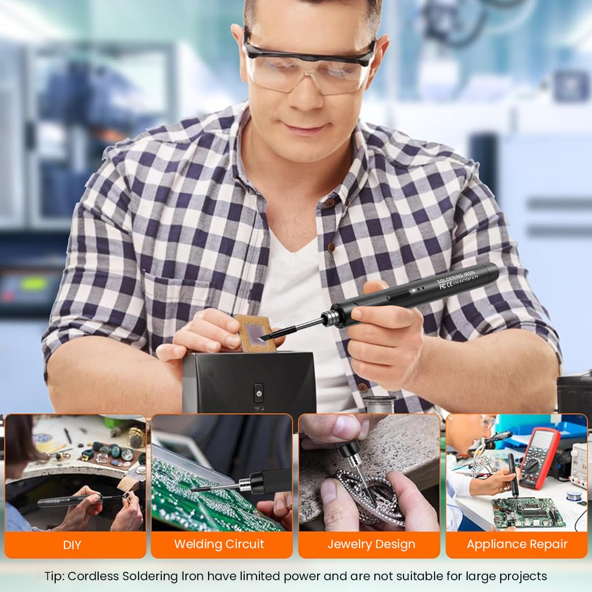 Serplex Soldering Iron Tips 2Pcs for USB 5V8W Tools with Ceramic Heating Core | High Conductivity