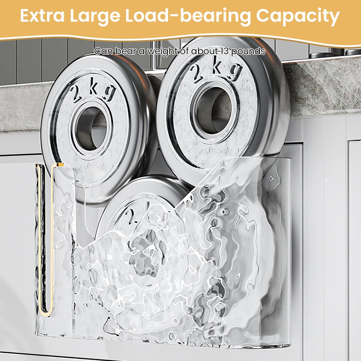 ZIBUYU Trash Bag Dispenser for Kitchen and Bathroom with Punch Free Wall Mount | Eco Friendly Plastic Storage Box