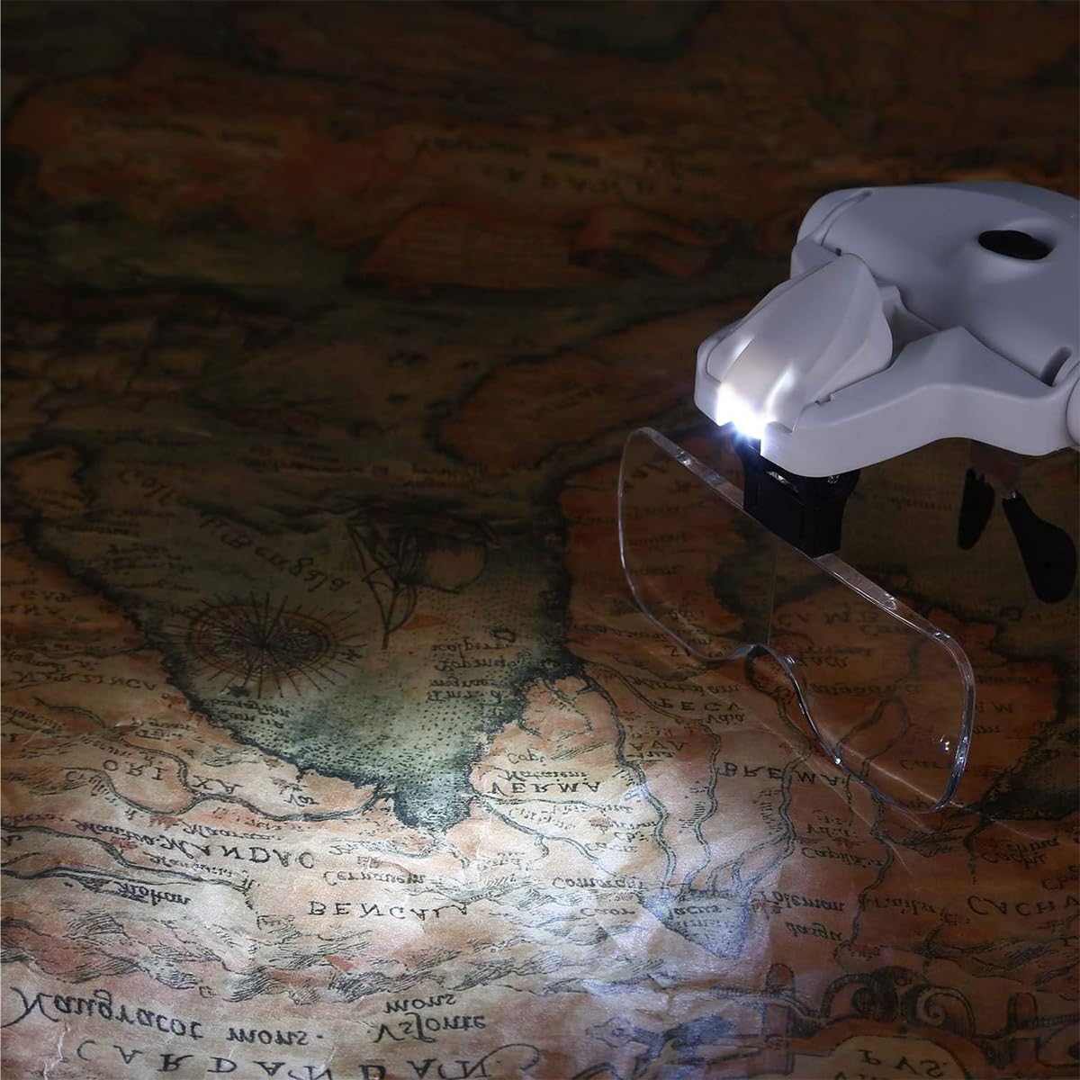 Serplex Magnifying Glasses for Crafts and Repairs with 5 Lenses 1X–3.5X and Flip-Up Design