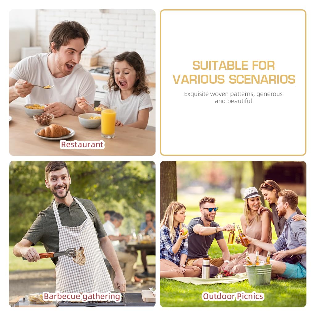 HASTHIP Dining Table Placemats 6pcs 17.7x11.8cm for Dining Protection with Embossed PVC Design | Waterproof and Heat Resistant