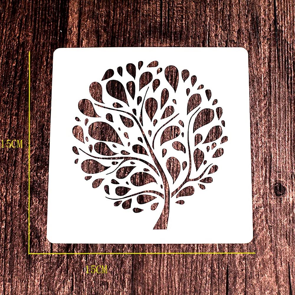 PATPAT 9 Pcs Reusable Stencils Tropical Leaf Stencils Laser Cut Painting Template Painting Stencil for DIY Walls Art Scrapbook