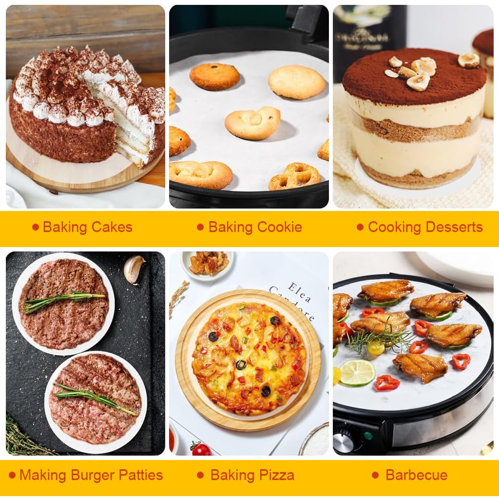 HASTHIP Burger Patty Separator Sheets for Food Prep with Non Stick Silicone Coating 200 Count