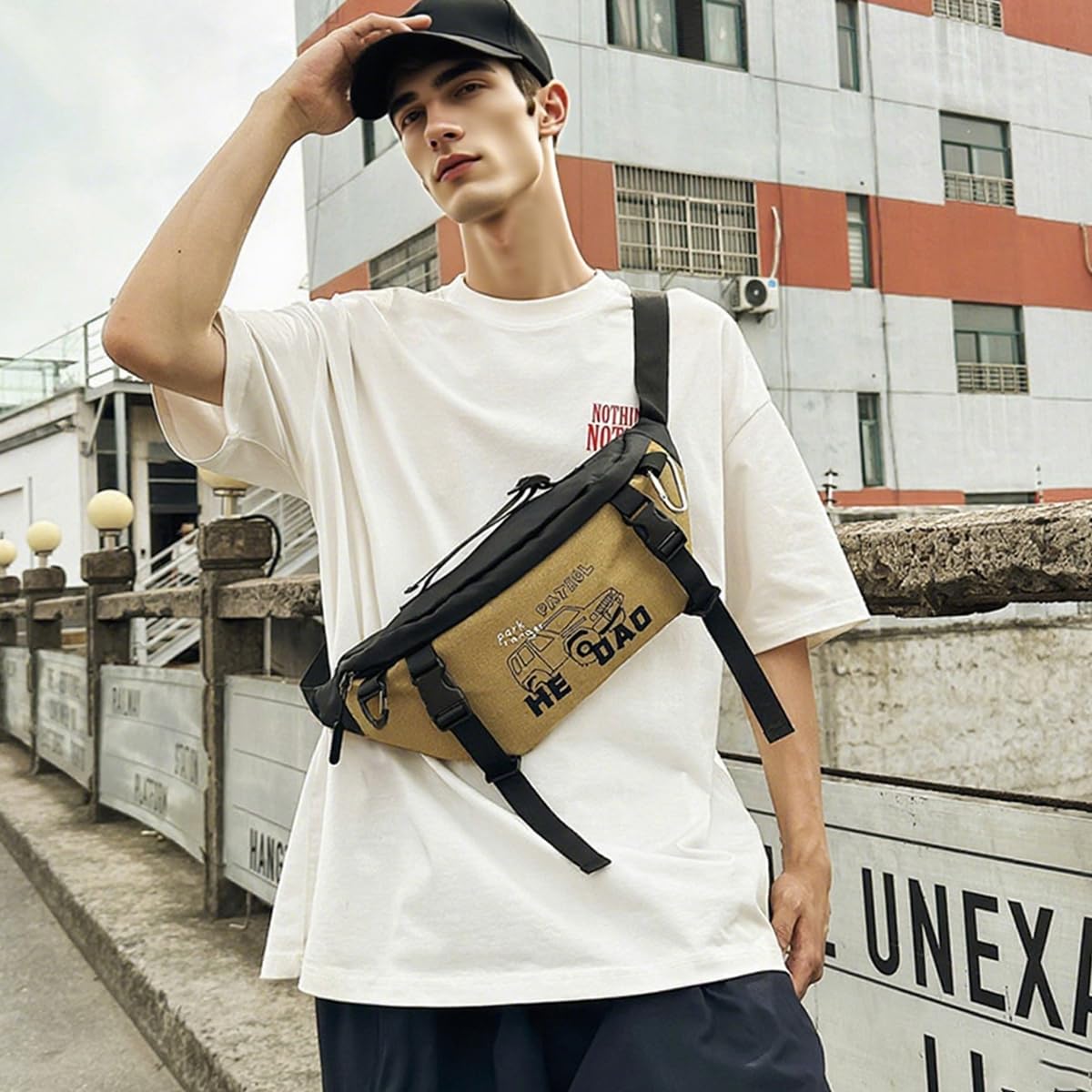 GUSTAVE Crossbody Bag for Daily Travel with Adjustable Strap and Secure Zipper Closure