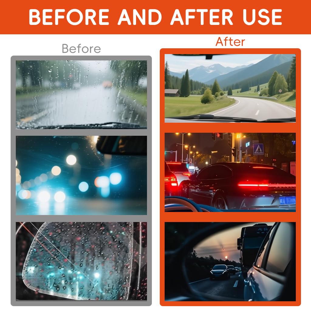 STHIRA Windshield Oil Film Cleaner for Car and Glass Surfaces with Built In Brush 100g Capacity