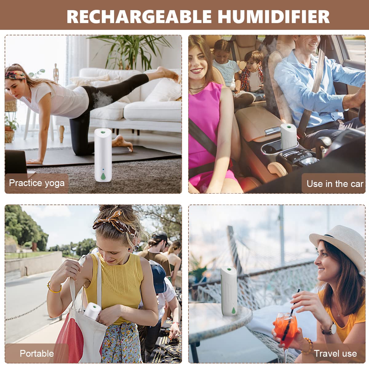 HANNEA Aroma Diffuser for Home with 500mAh Battery and 3 Spray Modes | 26dB Silent Operation