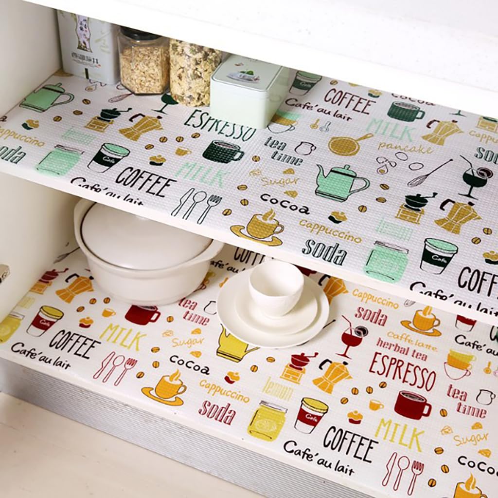 ZIBUYU Plastic Drawer Liners for Kitchen Cabinets and Shelves featuring Non-Adhesive Washable Design