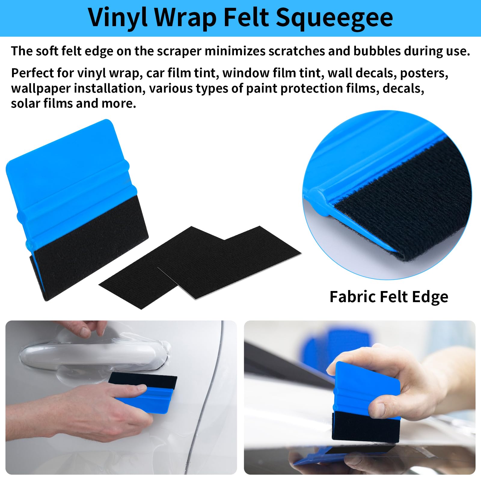 STHIRA Car Window Film Tint Tool Kit 36PCS for DIY Use featuring Safety Cutter & ABS Squeegees