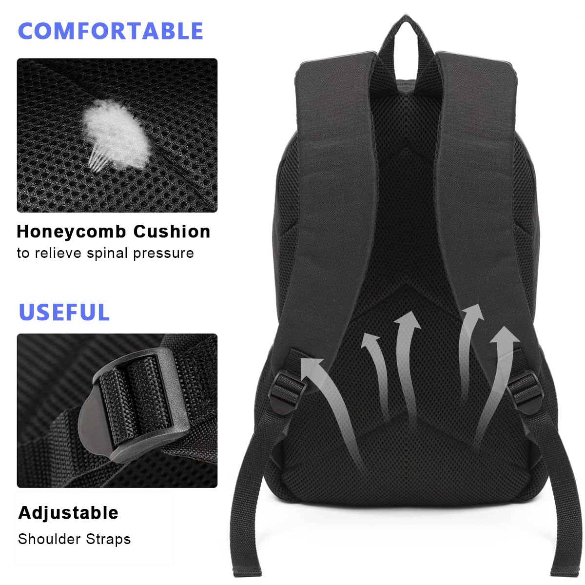 Fancyku Marshmello Backpack for School and Travel with 14 in Laptop Compartment | Oxford Cloth Bag for Fans