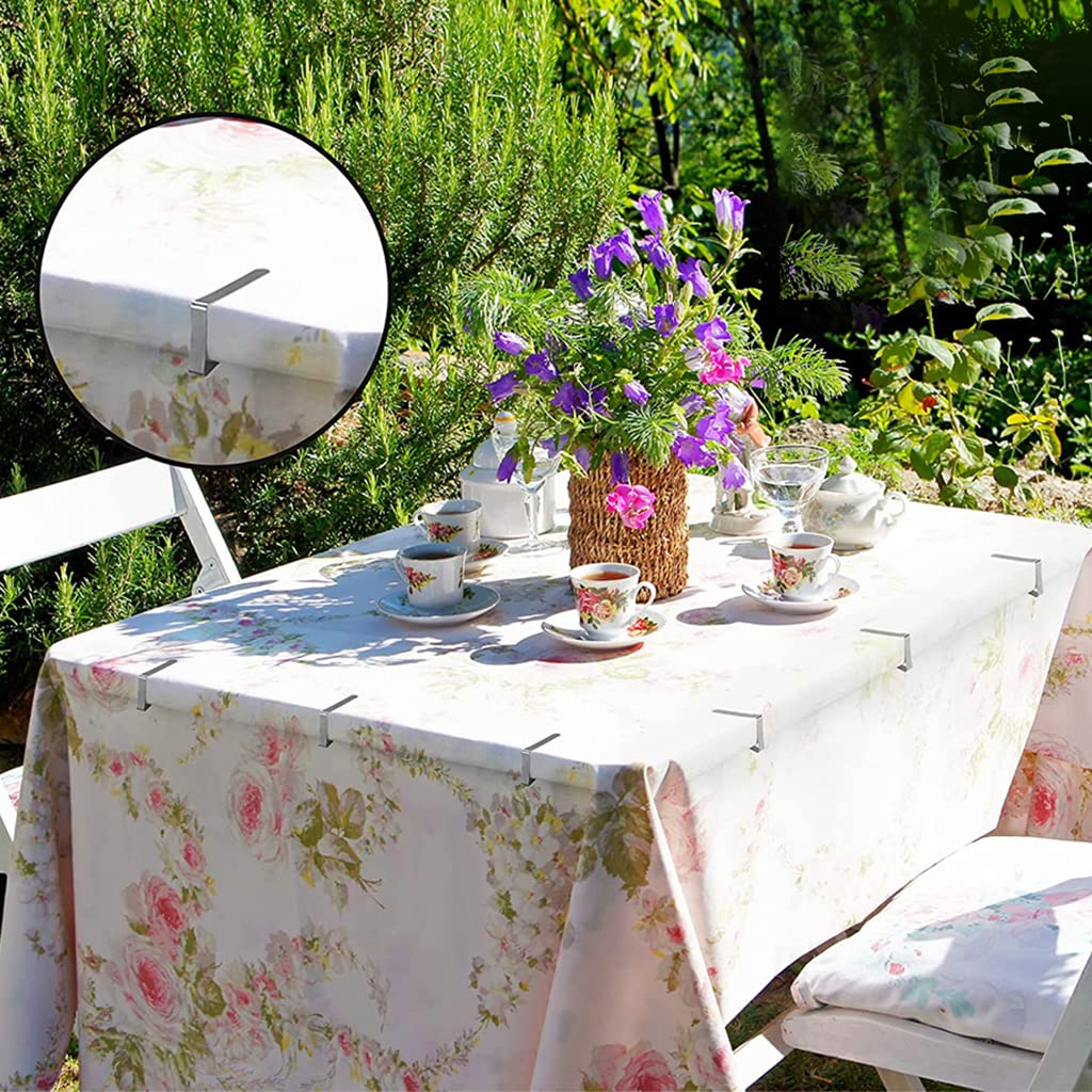 Supvox Table Cloth Clips for Home and Party Use with Non Slip Holders 16PCS 7.5cm Stainless Steel