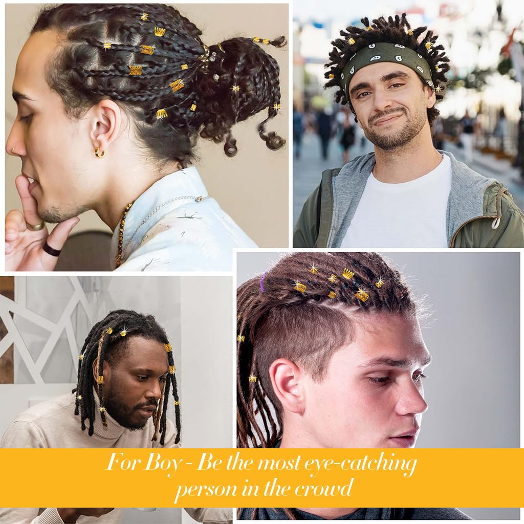 PALAY Hair Jewelry for Braids featuring 220 pcs Alloy Charms Rings and Cuffs for Women | Dreadlock Accessories