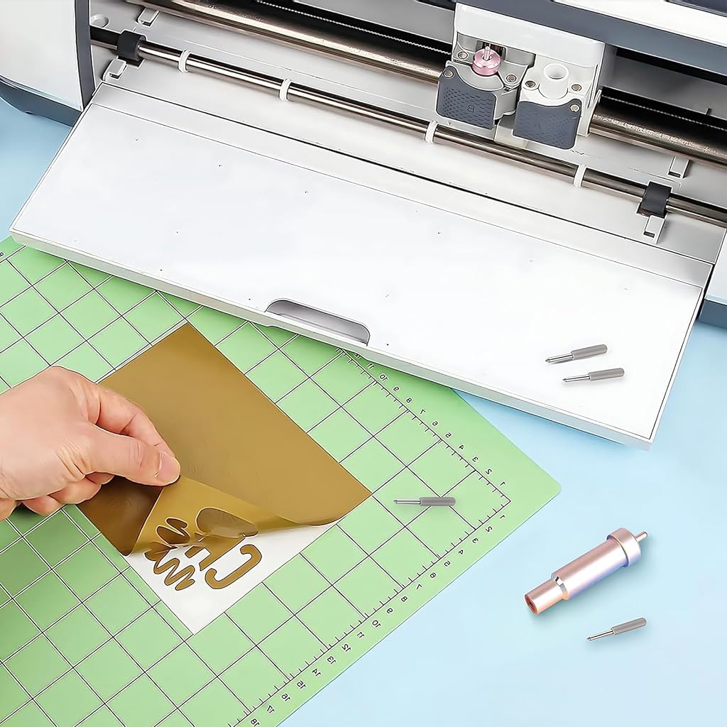 HASTHIP Engraver Blade for Cricut Maker and Explore Machines with 6 Piece Fine Point Set featuring Carbide Construction and Rubber Sleeve Safety Design