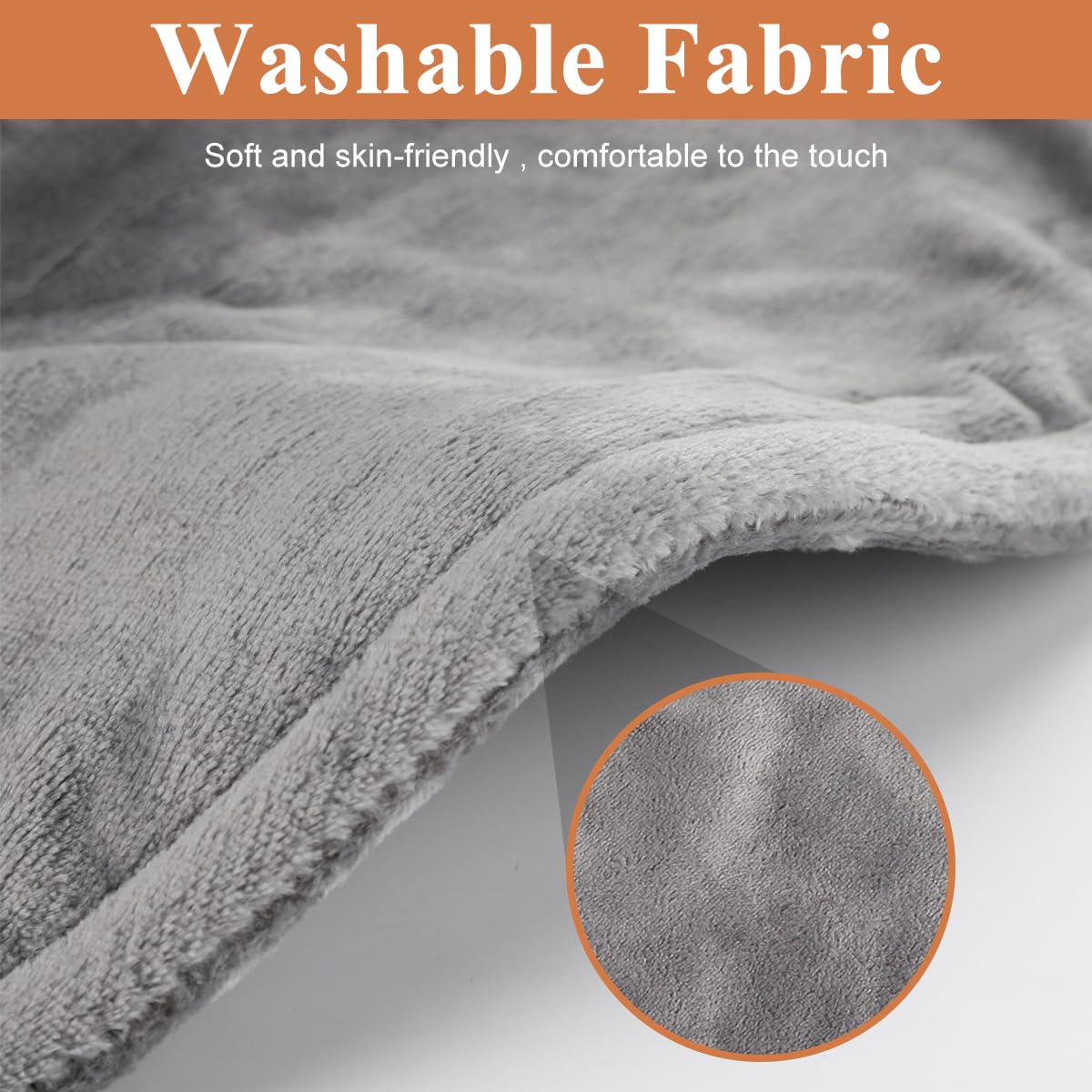 HANNEA Heating Pad for Shoulder Neck and Back Pain Relief with 9 Heat Levels & 4 Timers | Soft Washable Plush Shawl