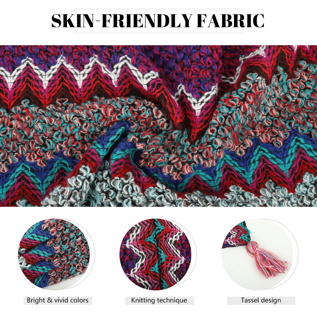 SANNIDHI Shawl for Women featuring Hand Knitted Open Front Design 140x110cm | Cozy Fall Wrap